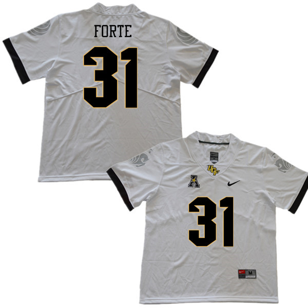 Men #31 JaJuan Forte UCF Knights College Football Jerseys Sale-White - Click Image to Close